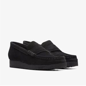 Clark’s 9 wallabee loafer edition black suede chunky crepe sole classic indie
